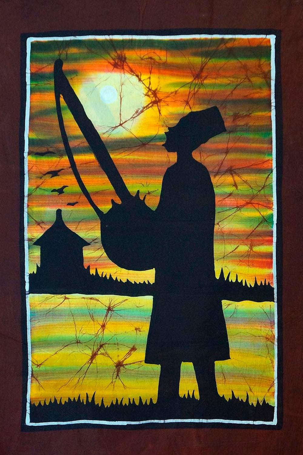 Batik africain : le griot à la kora