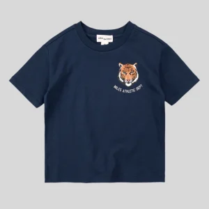 T-shirt Bleu À Imprimé De Tigres Miles