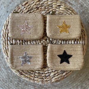 Porte-monnaie star sequins
