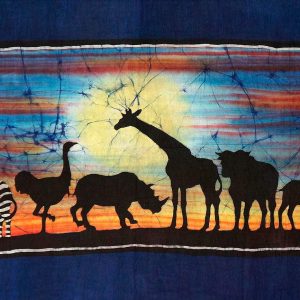 Batik africain : les animaux de la brousse
