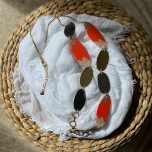 Sautoir Khani orange