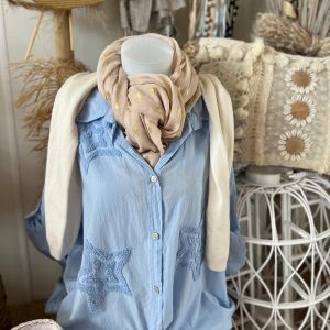 Chemise d’Etoiles bleu ciel