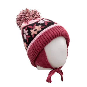 Tuque tricot pompom 2 6y - Fleur - #97D-150