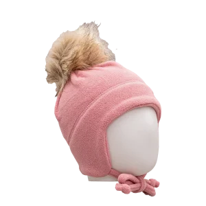 Tuque pompom micropolaire - Rose - #97D-195