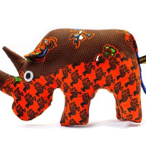Rhinocéros en tissu africain : Dodu