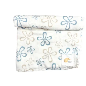 Mousseline Bambou Étoiles De Mer Bleus & Beige