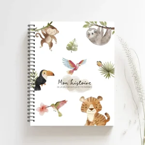 Combo Journal Rigide De Grossesse-bébé Aventure Dans La Jungle