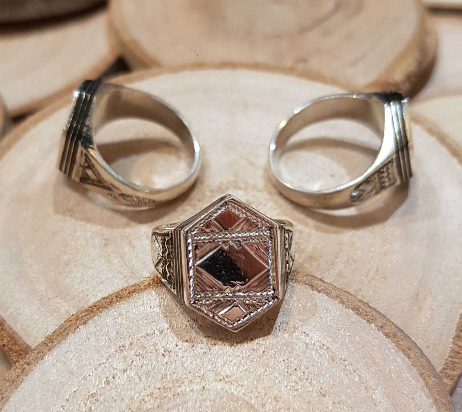 Bague ethnique touareg unisexe : chevalière – Image 4