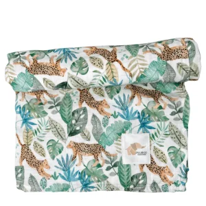 Mousseline Bambou Léopard & Feuillage