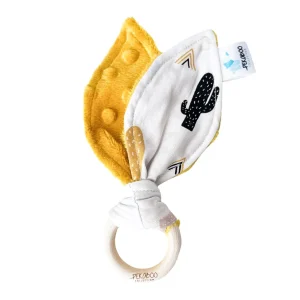 Anneau De Dentition Bois Oreille De Lapin Cactus Moutarde