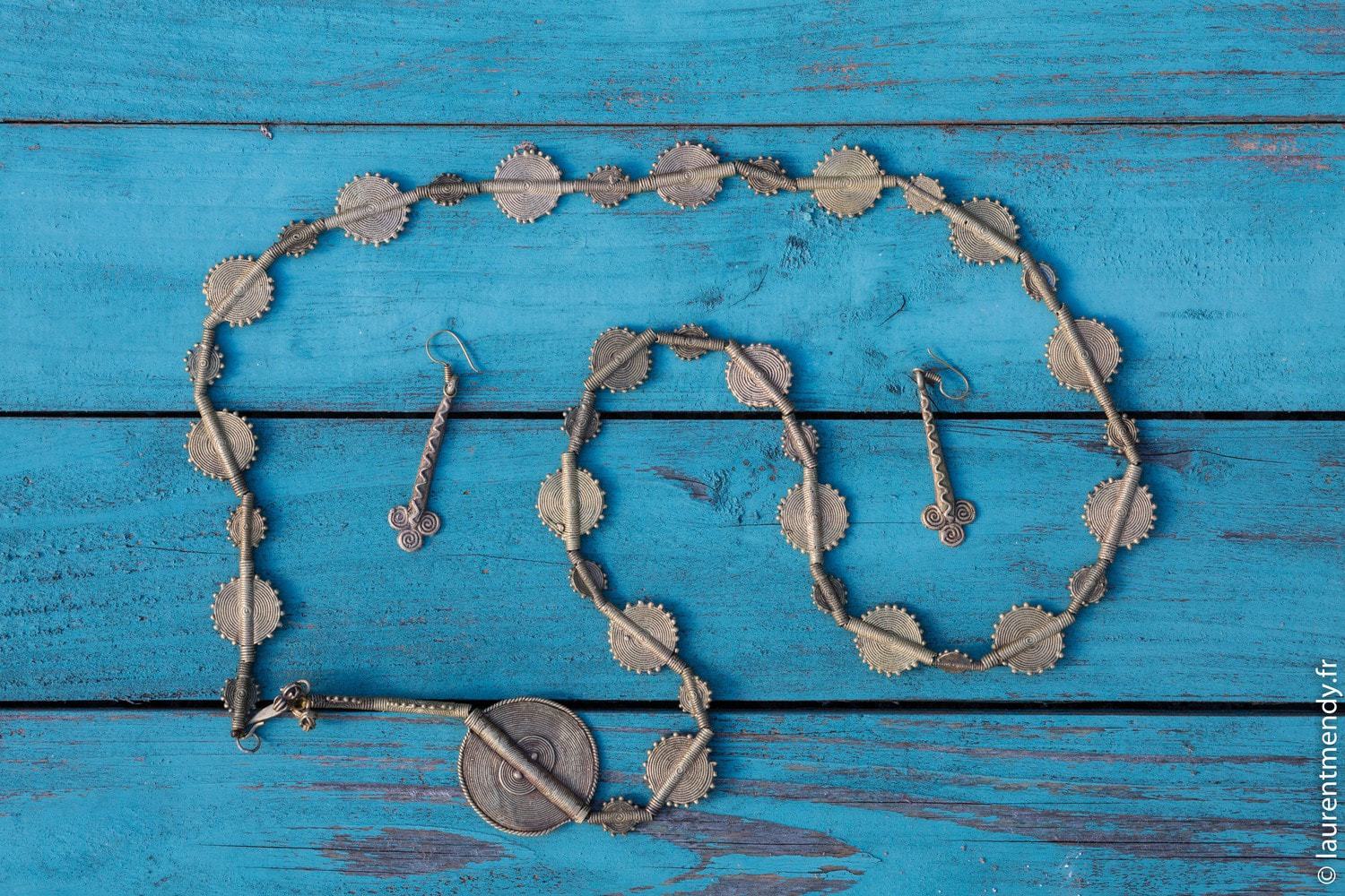 Ceinture collier bronze Africain du Ghana – Image 3