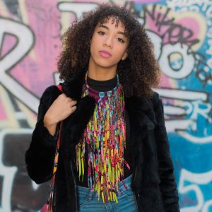 Collier en tissu africain « Larme de wax »