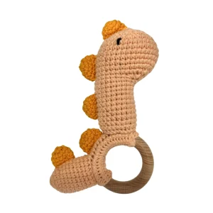 Hochet Bois Et Crochet Dino Ensoleillé