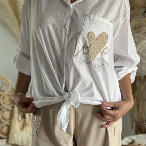 Chemise Love blanche