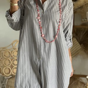 Chemise chic grise