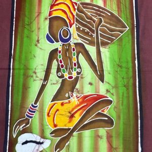 Batik africain : Dame au cauris