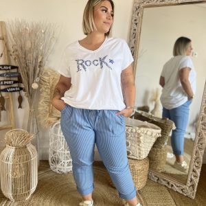 Pantalon marinière bleu