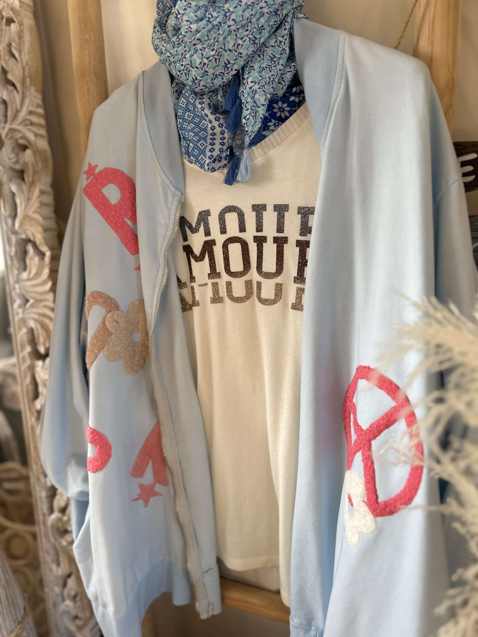 Bombers bleu ciel taille unique 46/52