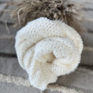 tour de cou velours blanc