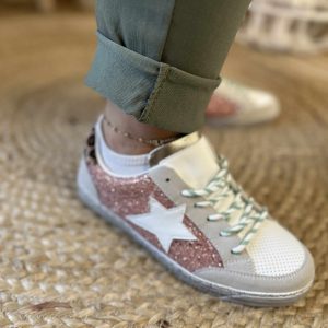 Basket star rose poudré