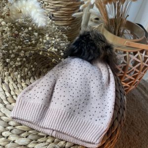 Bonnet X’elles rose poudré