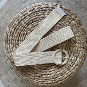 Ceinture élastique beige
