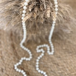 Sautoir Lucie  blanc