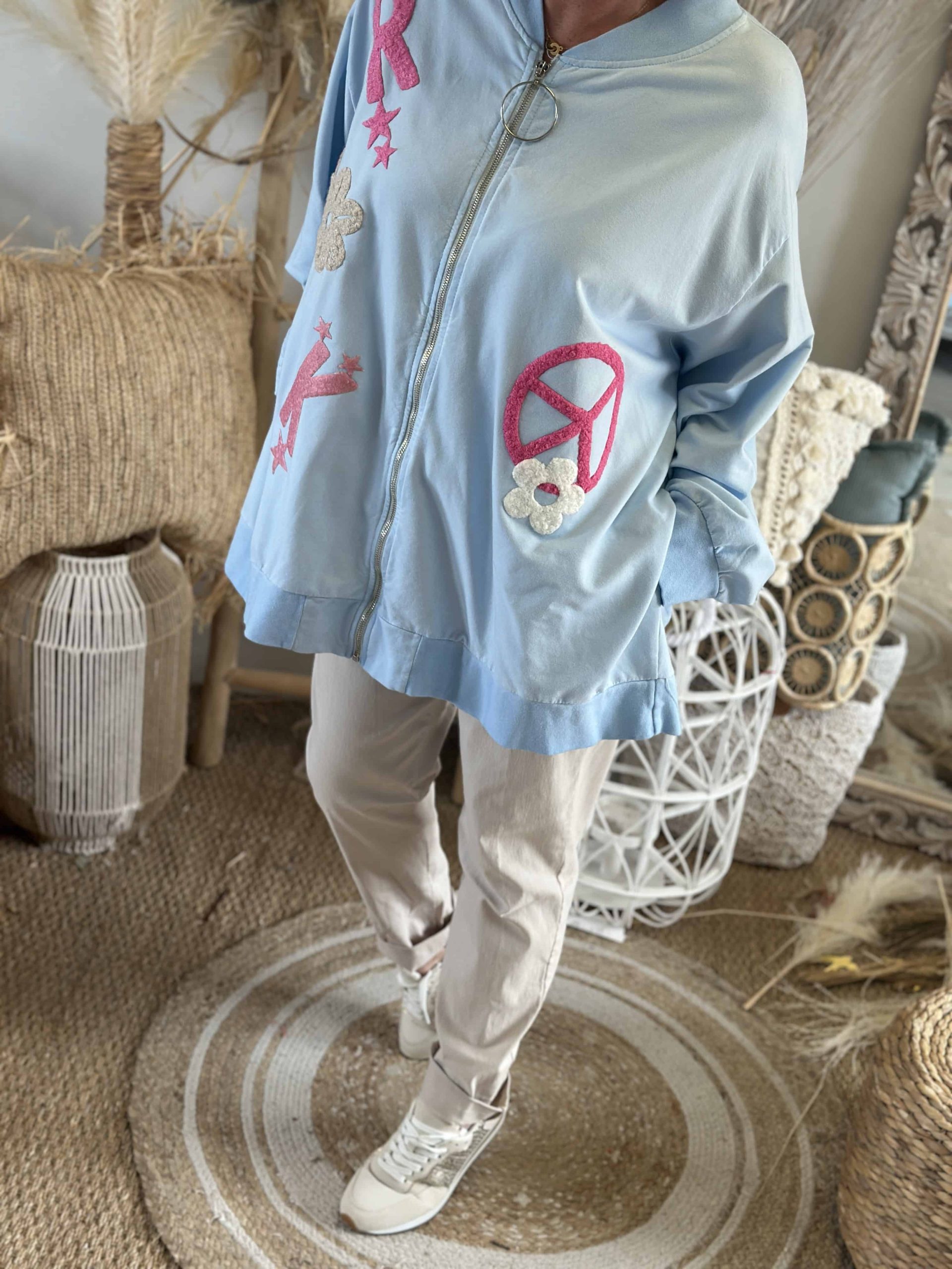 Bombers bleu ciel taille unique 46/52 – Image 3