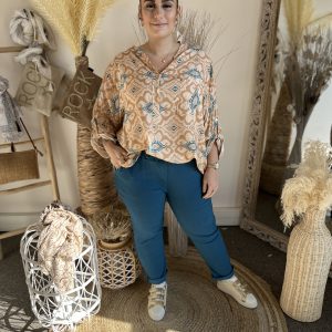 Pantalon bleu canard