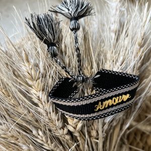 Bracelet amour noir & doré