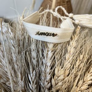 Bracelet amour blanc & beige