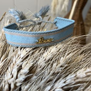 Bracelet love bleu & doré