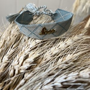 Bracelet amour bleu jean & doré
