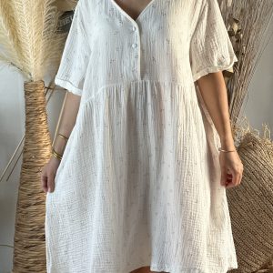 Robe blanc/doré