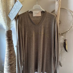 Pull fin Xelles by cds taupe