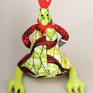 Coq en tissu africain : Maxou