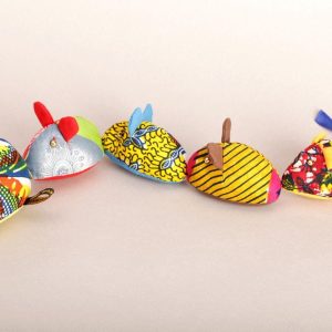 Guirlande de souris en tissu africain