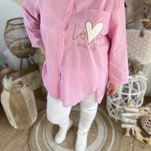 Chemise Love rose pep’s