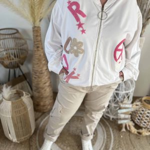 Bombers blanc taille unique 46/52