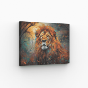 Lion artistique vibrant