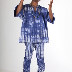 Boubou « Ebalé » tunique en tissu africain calicot