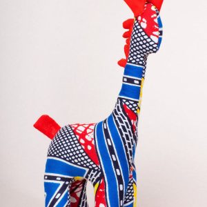 Girafon en tissu africain : Gigi