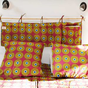 Taie d’oreiller en tissu africain wax