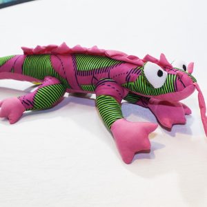 Caméléon en tissu africain «Gugus»