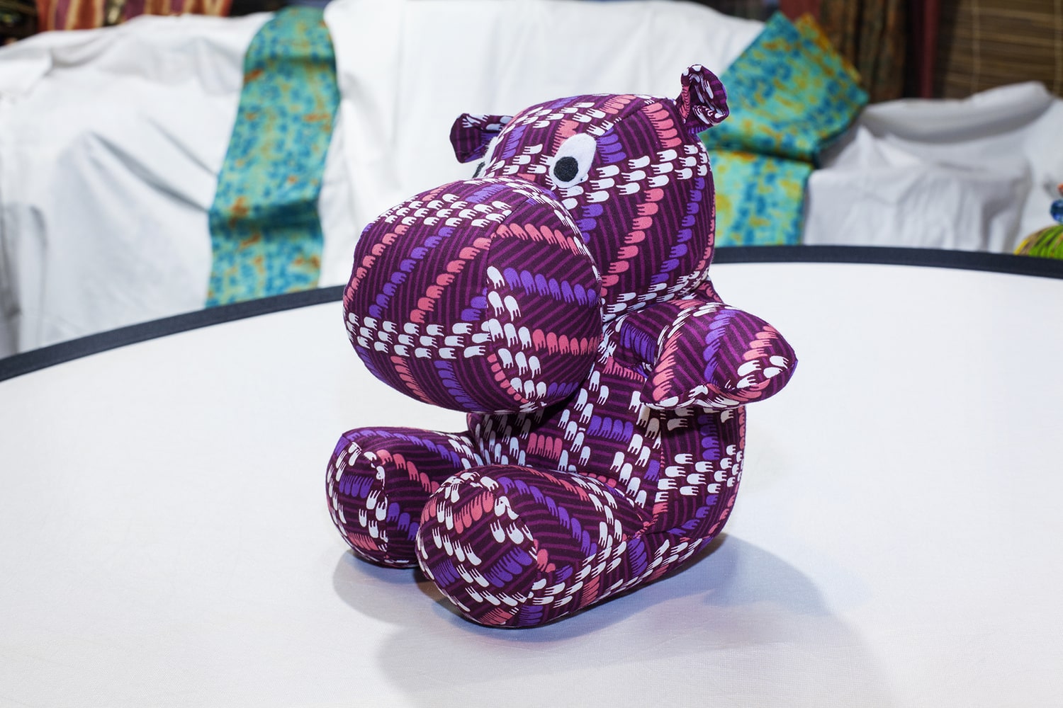 Hyppopotame en tissu africain «Lulu» – Image 3