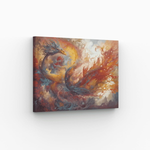 Phénix abstrait coloré