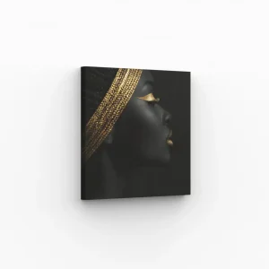 Portrait féminin doré