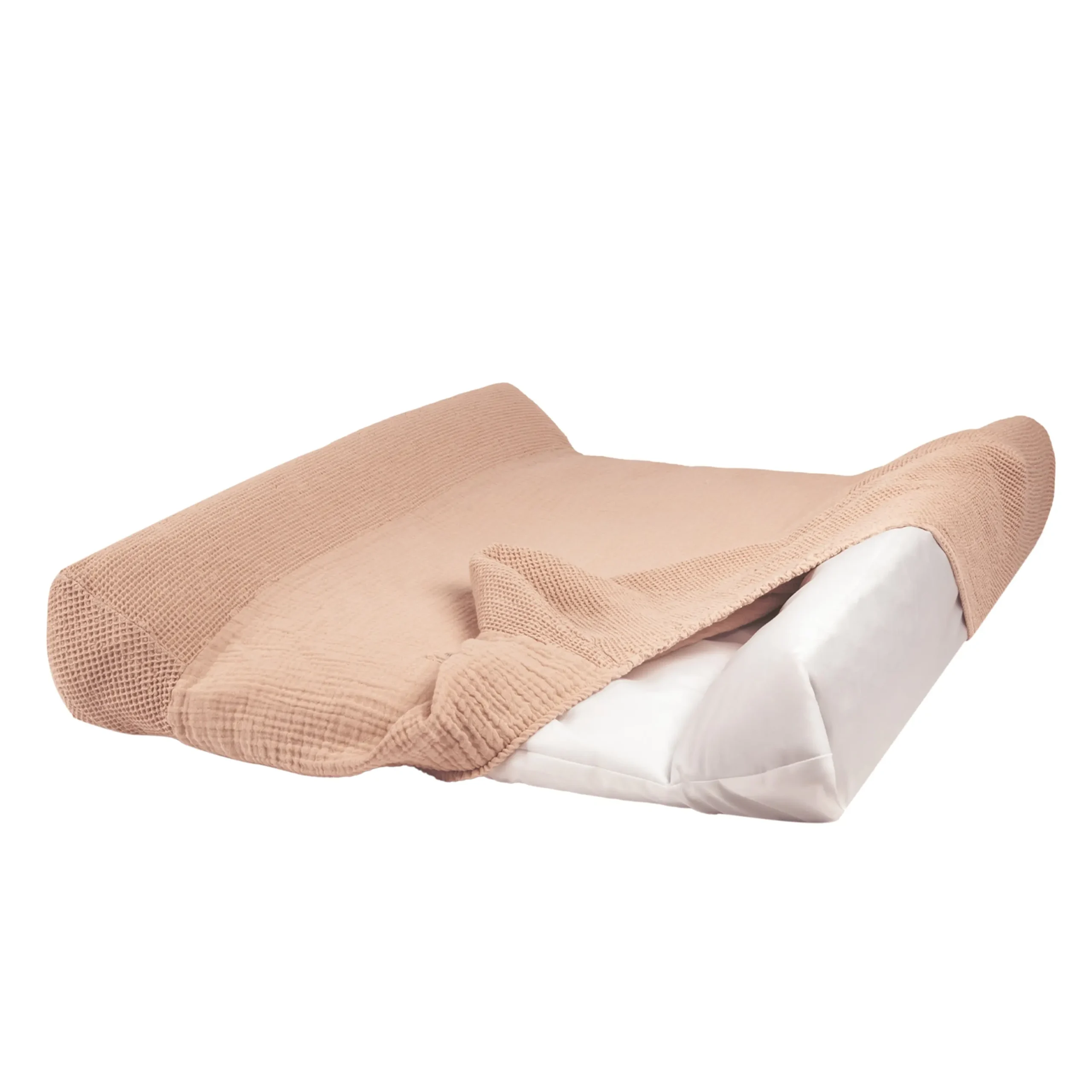 Housse de matelas à langer en gaze / Powder Pink – Image 3