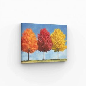 Tableau arbres colorés – Décoration murale lumineuse