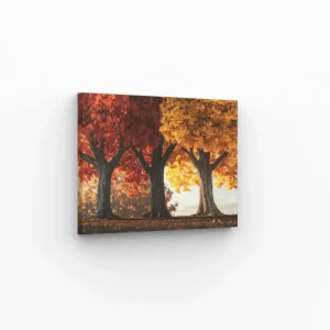 Tableau arbres d’automne – Décoration murale chaleureuse